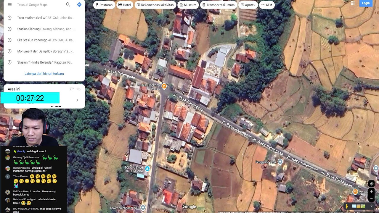Penelusuran Jalur Kereta Api Bandung - Ciwidey | Google Maps Indonesia