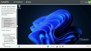 Testout Network + 3.2.8 Lab Secure a Switch Wealth