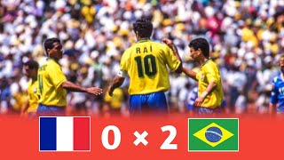 France 0 × 2 Brazil ( Rai & Romario Masterclass) 1992 Friendly Extended Highlight & Goal HD