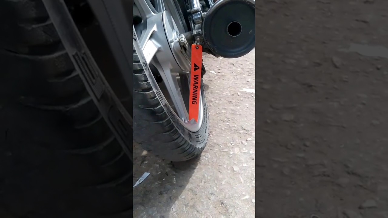 Splendor bike warning tag install 
