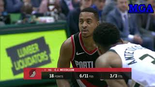 Portland Trail Blazers vs Milwaukee Bucks - Full Game Highlights - October 21, 2017