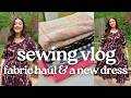 A day in my sewing room vlog ✨ Fabricgodmother haul &amp; DIY Doen style dress for my spring wardrobe 💜