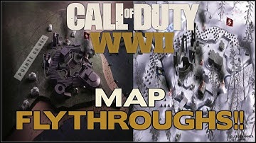 Call of Duty®: WWII : Multiplayer Map Flythroughs!! (Ardennes and Pointe Du Hoc!!)