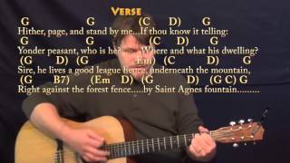 Good King Wenceslas Christmas Strum Guitar Cover Lesson in G with ChordsLyrics