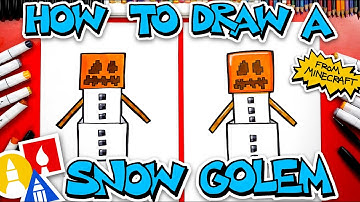 How To Draw A Snow Golem From Minecraft