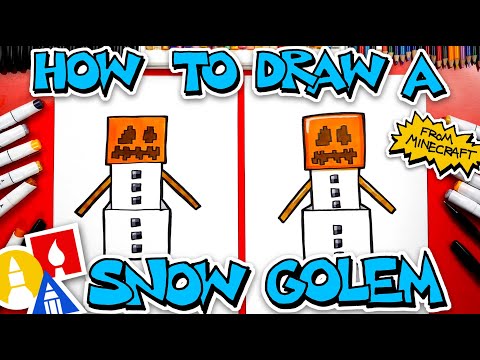 How To Draw A Snow Golem From Minecraft