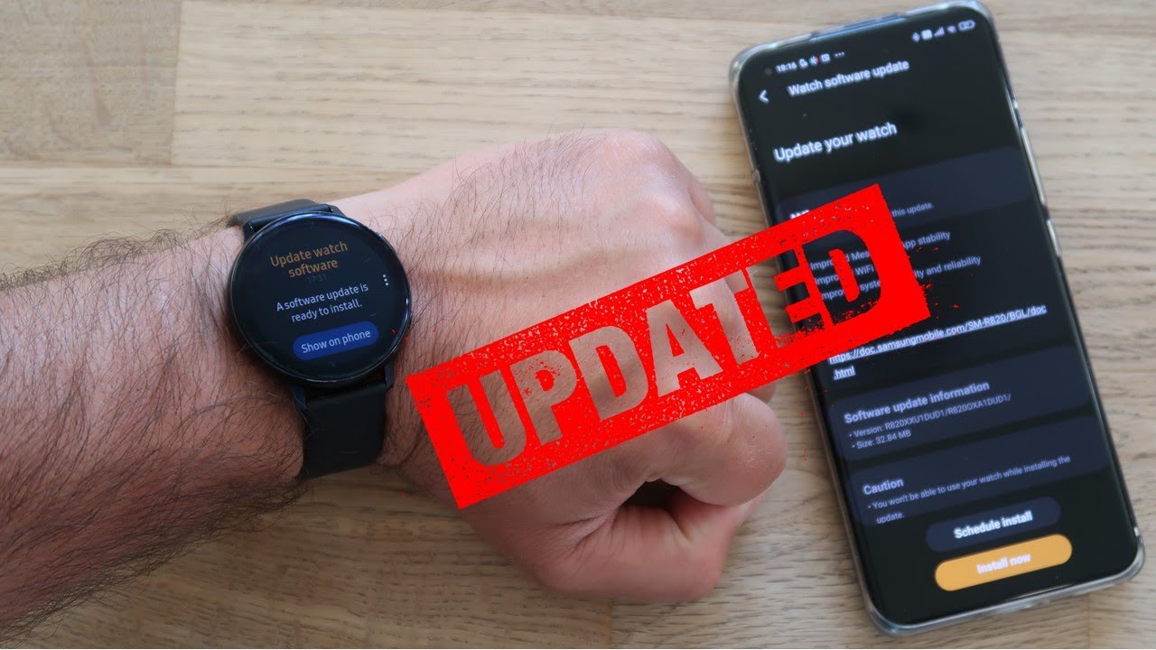 Atualizar software no smartwatch Samsung