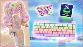 Roblox BLADE BALL, but with *CREAMY* Keyboard ASMR | Prismatic Odachi screenshot 5