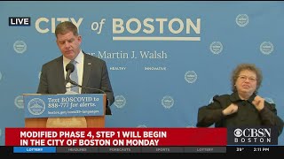 Mayor Marty Walsh Announces Modified Phase 4, Step 1 Reopening Plan For Boston