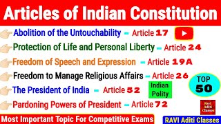 Important Articles Indian Polity | Indian Constitution | Indian Polity Questions | Gk Tricks