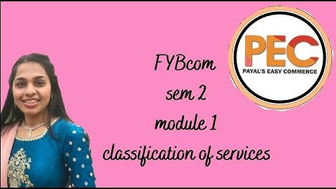 CLASSIFICATION OF SERVICE II FYBCOM IISEM2 II MODULE 1