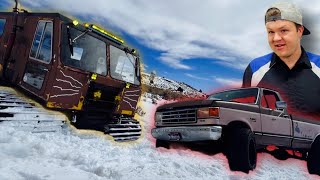 Old Broken SnowCat Rescues 12 Valve Cummins Ford Stuck In Snow at Fish Lake!