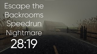 Escape the Backrooms Speedrun Nightmare in 28:19 (World Record)