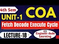 Fetch Decode Execute Cycle in COA | Instruction Execution Cycle Explained | Unit-1 Lecture 18