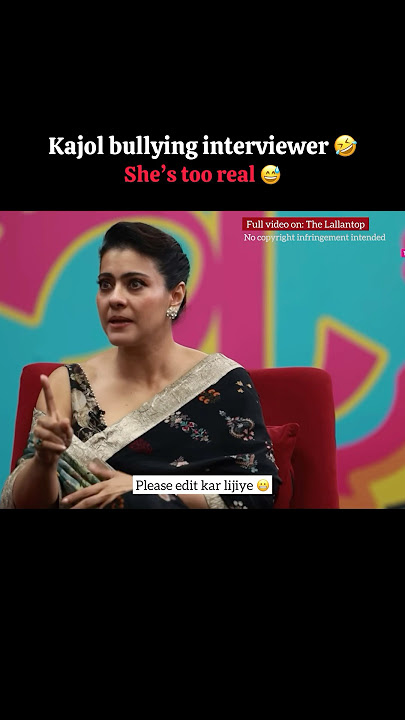 Kajol bullying the interviewer!😤😂 #kajol #kajoldevgan #ajaydevgan #bollywood #shortsfeed