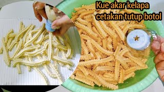 Resep kue akar kelapa cetakan tutup botol