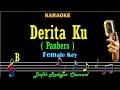 Deritaku (Karaoke) Panbers Nada Wanita/ Cewek/ Female key B Tembang Kenangan