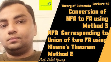 NFA to Union of FA using  Kleene