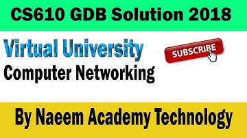 CS610 GDB Solution Spring 2018 (Computer Networking)