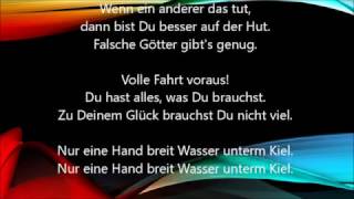 Video thumbnail of "Eine Hand breit Wasser unterm Kiel"