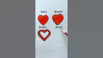 How To Draw A Heart🤔😱 #shorts #craft #art #drawing #crafts #satisfying