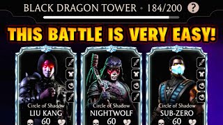 MK Mobile. How to Beat Battle 184 in Fatal Black Dragon Tower. It's Actually EASY!