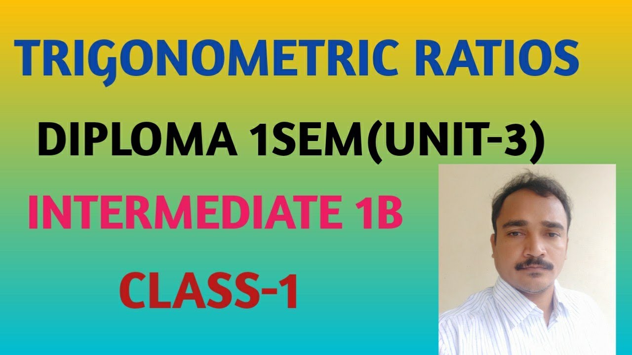 Trigonometry || Trigonometric ratios || class 1 || maths || srinivas ...