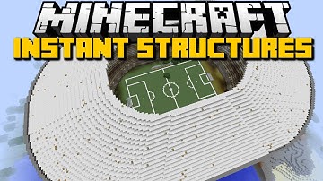 Minecraft: INSTANT STRUCTURES MOD (Castle from Frozen, Mansion, Ice Kingdom) Mod Showcase