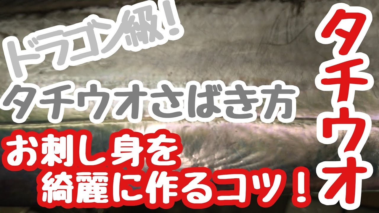 太刀魚（たちうお）のさばき方 - How to filet Cutlassfish -お刺し身