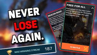 I Won *187 Games* in a ROW by Doing THIS! - Full Free For All Guide - War Robots FFA Tips and Tricks