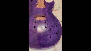 Water Based Poly on guitar build.  First coat