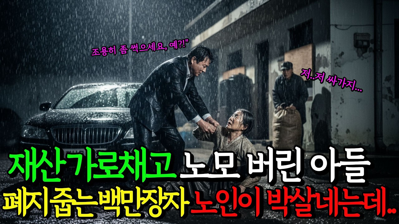 재산 가로채고 노모 버린 아들 폐지 줍는 백만장자 노인이 그날로 박살내는데..ㅣ오디오북 ㅣ사연라디오ㅣ사이다사연 ㅣ시니어사연 ㅣ 노후사연 ㅣ 반전사연
