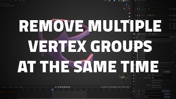 How to remove multiple Vertex Groups in Blender at the same time.