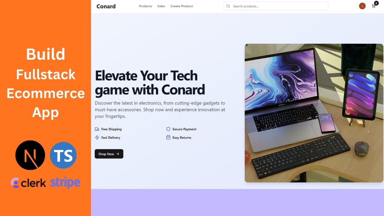 Build a Full Stack E Commerce App with Next js 15 in Hindi | Clerk Auth  Stripe ShadCn UI Supabase