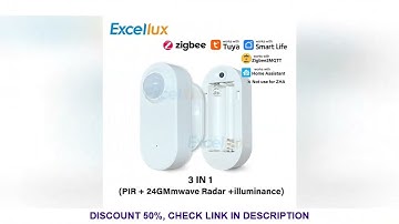 Zigbee Human Presence Sensors With 24G MmWave Radar Sensor Smart PIR Motion Sensor Luminance Detecto