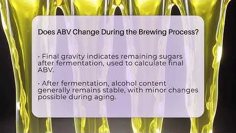Does ABV Change During the Brewing Process? - The Pint Guy
