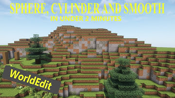 How to use SPHERE, CYLINDER and SMOOTH commands with WorldEdit in Minecraft 1.21 in under 2 minutes!