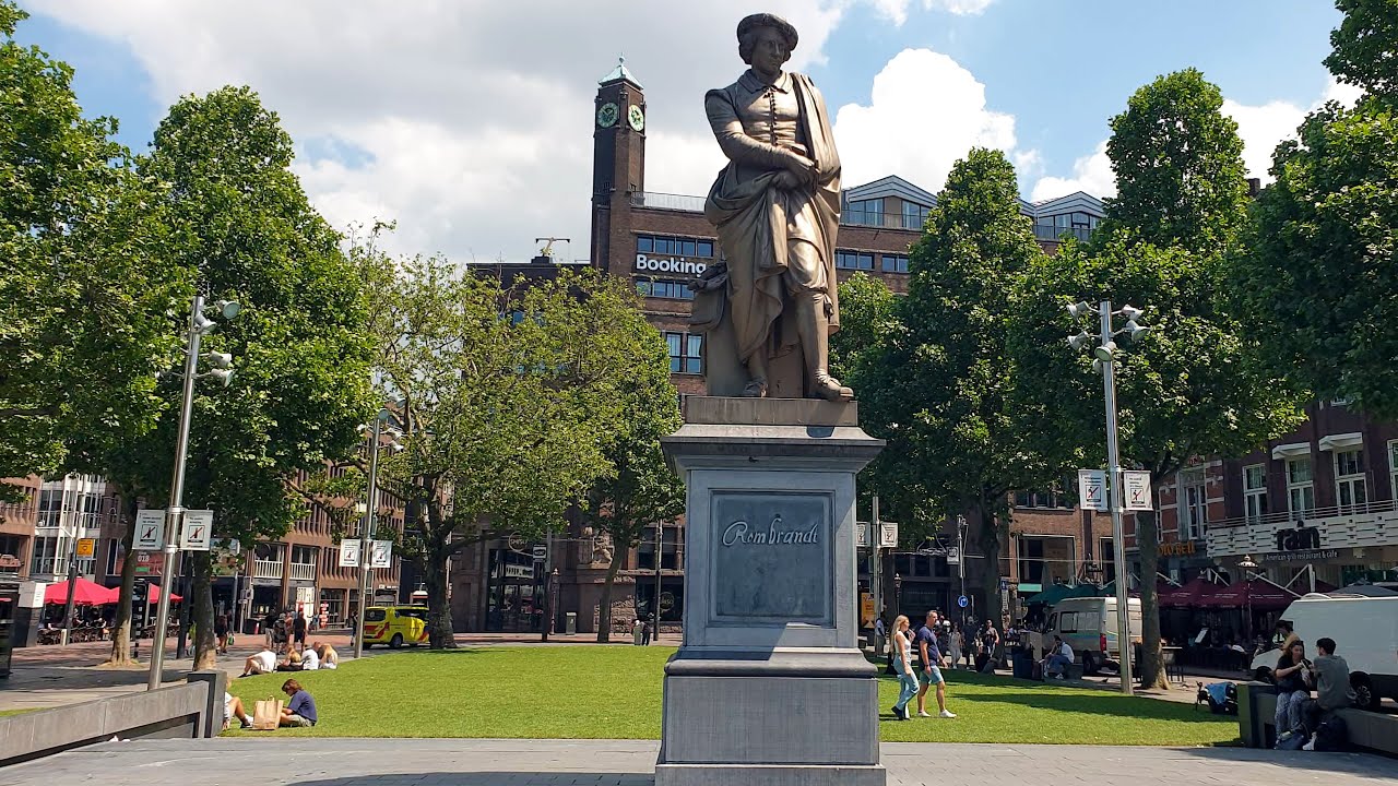 Rembrandt Square, Amsterdam, Holland, The Netherlands (2025) (4K) Rembrandtplein - Amsterdam city