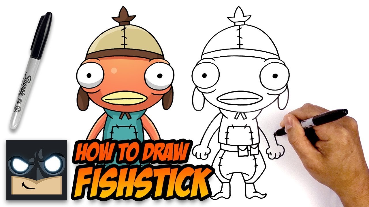 How To Draw Fortnite Fishstick Step By Step Youtube