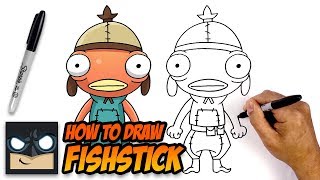 How to Draw Fortnite | Fishstick | Step-by-Step image