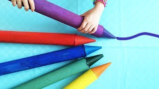 Как сделать ОГРОМНЫЕ КАРАНДАШИ. How to Make Huge Pencils from garbage. (Эмилия)