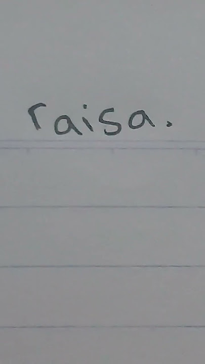 menulis nama raisa. siapa lagi komen laik saskreb