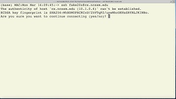 Logging into a UNIX server from  a Mac with ssh