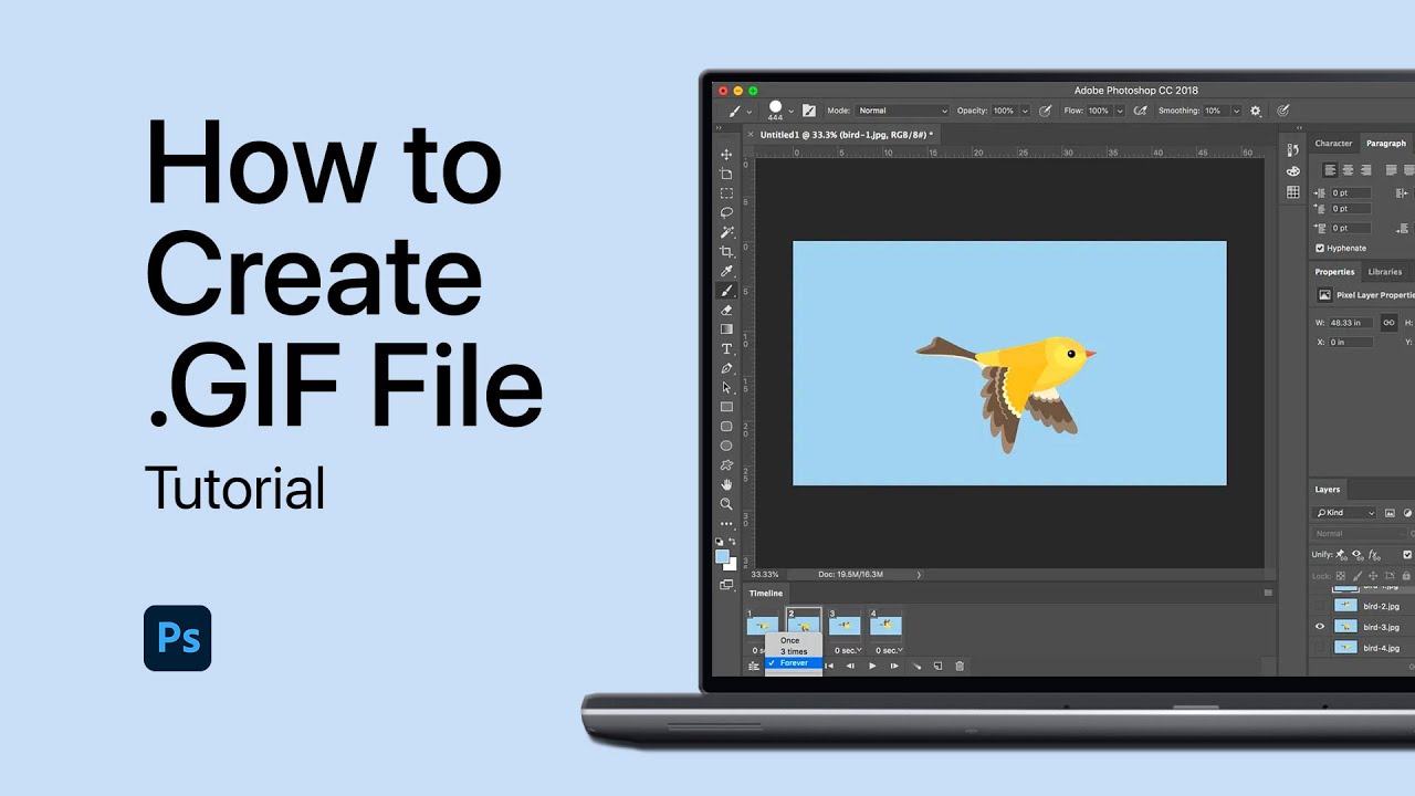 How to create .GIF files in Photoshop 