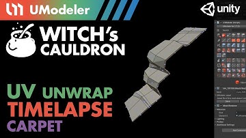 3D Modeling in Unity - Timelapse of unwrapping Carpet in the Witch
