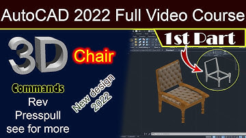 3d chair new 2022 design making method in AutoCAD 2022 | 1st Part | Engineer Tauseef Ullah