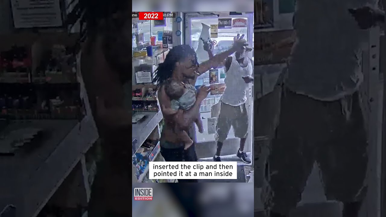 Dad Holding Baby Fights Off Gunman Shorts