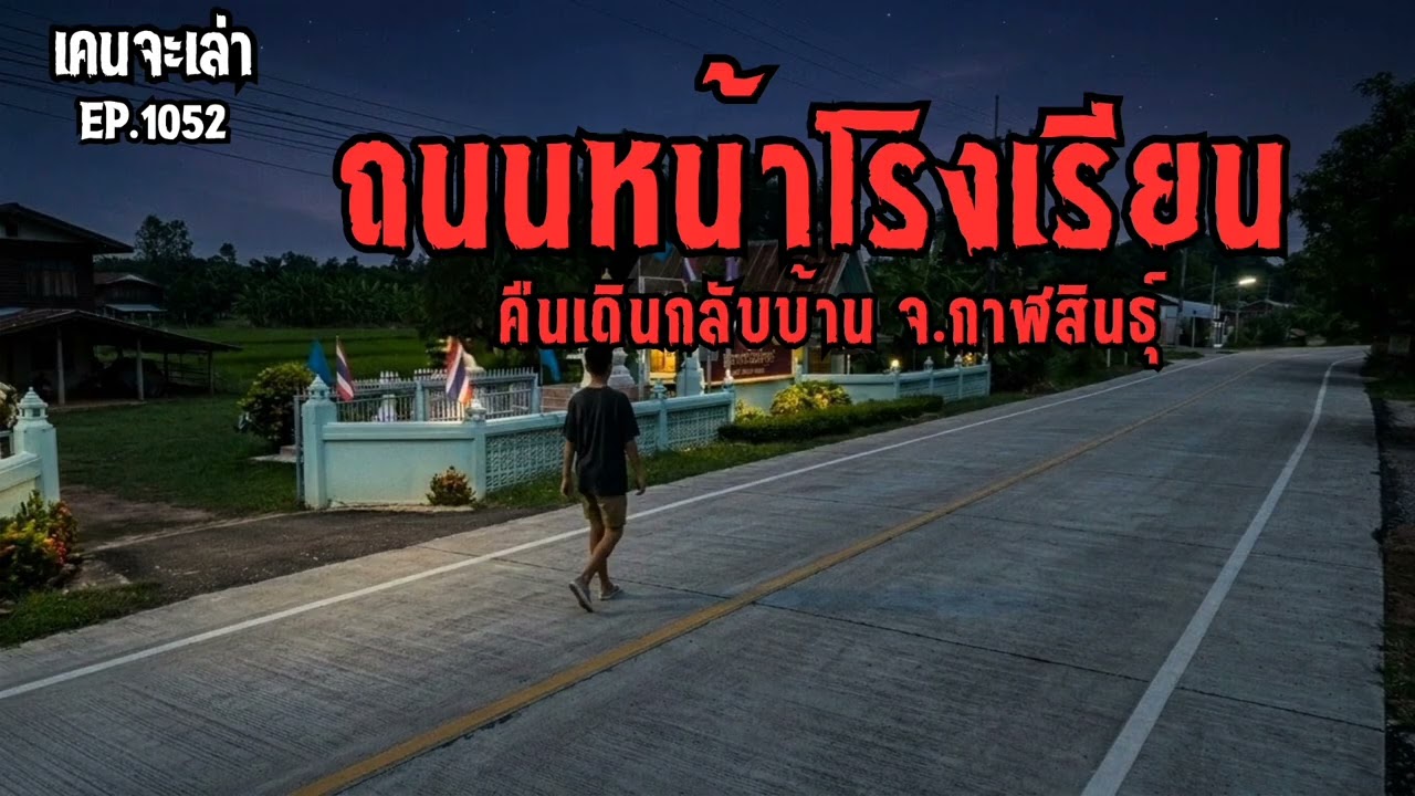 ถนนหน้าโรงเรียน คืนเดินกลับบ้าน จ.กาฬสินธุ์ | เรื่องผี EP.1052