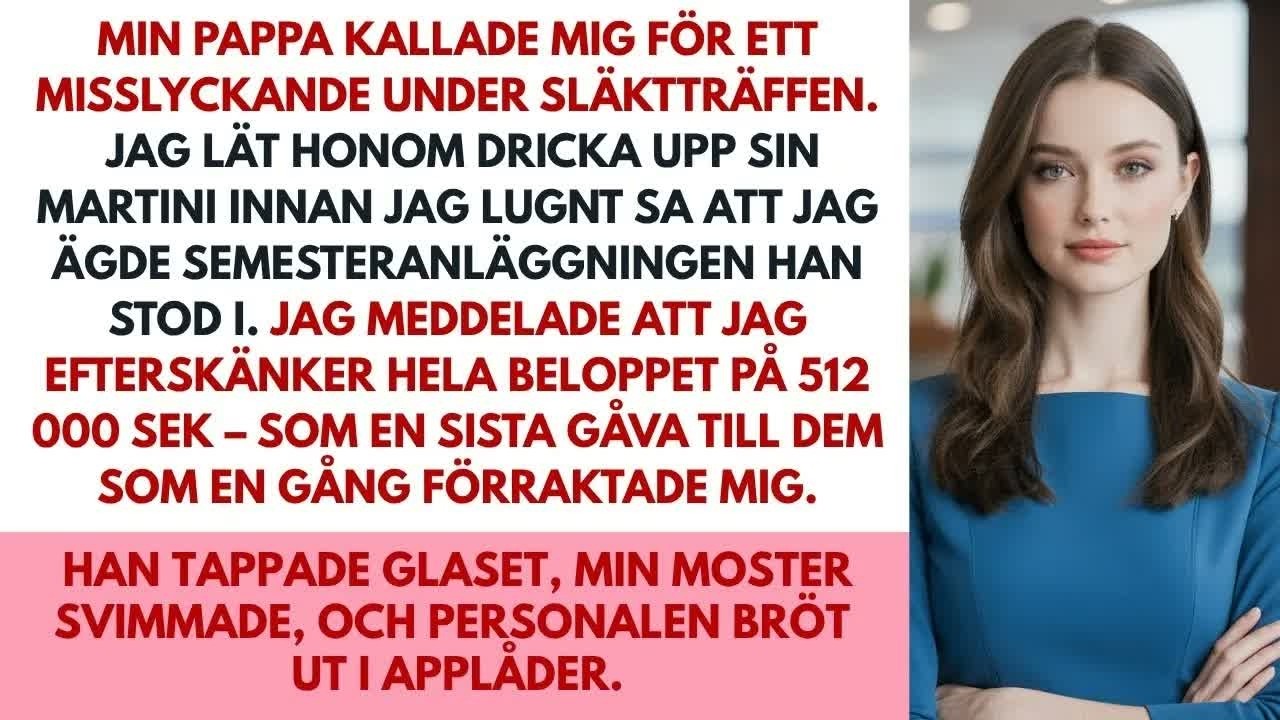 Jag stod bakom scenridån när konferencieren avslöjade namnet på resortens anonyma huvudinvesterare. "Fröken Klara Rydberg", sa han. Min far tappade vinglaset. Det röda vinet fläckade den vita...