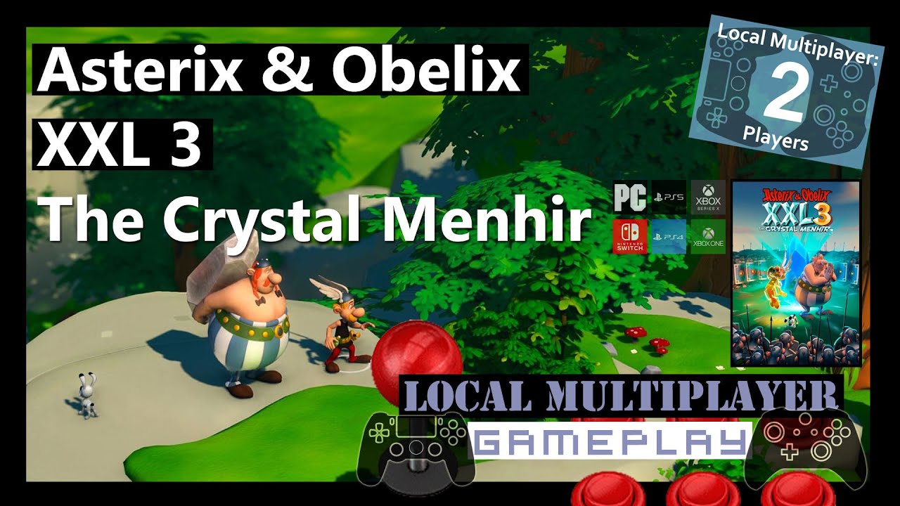 Asterix & Obelix XXL 3 The Crystal Menhir Co Op 2 Player Couch Local  Multiplayer - Gameplay - YouTube